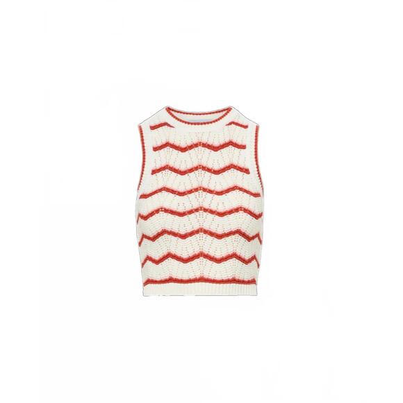 NEW VERONICA BEARD cropped jerrel knit tank top in multi - Picture 4 of 4